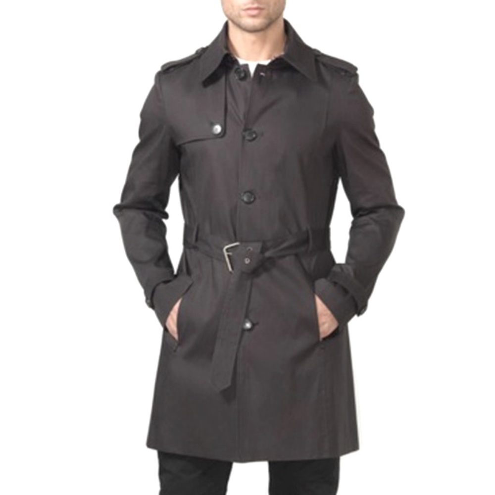 HUNTER NWT black classic single trench coat raincoat belted quilted lined small